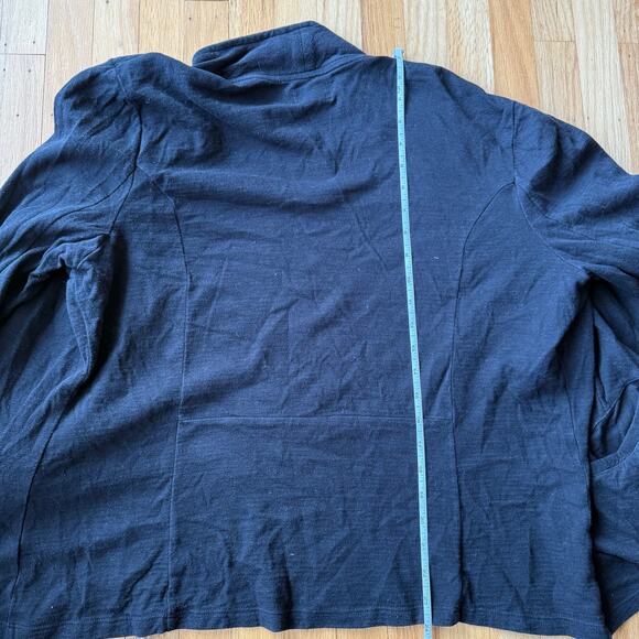 Caslon Open Front Cotton Cardigan Blazer Black Size XXL Mature Lagenlook - Picture 7 of 10